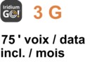 Iridium GO abonnement 3G 75 min voix/data