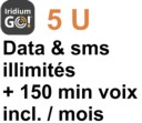 Iridium GO OSM abonnement 5U data/sms illimité +150 min voix